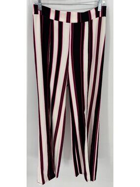 Black & Pink Striped Wide Leg Pants